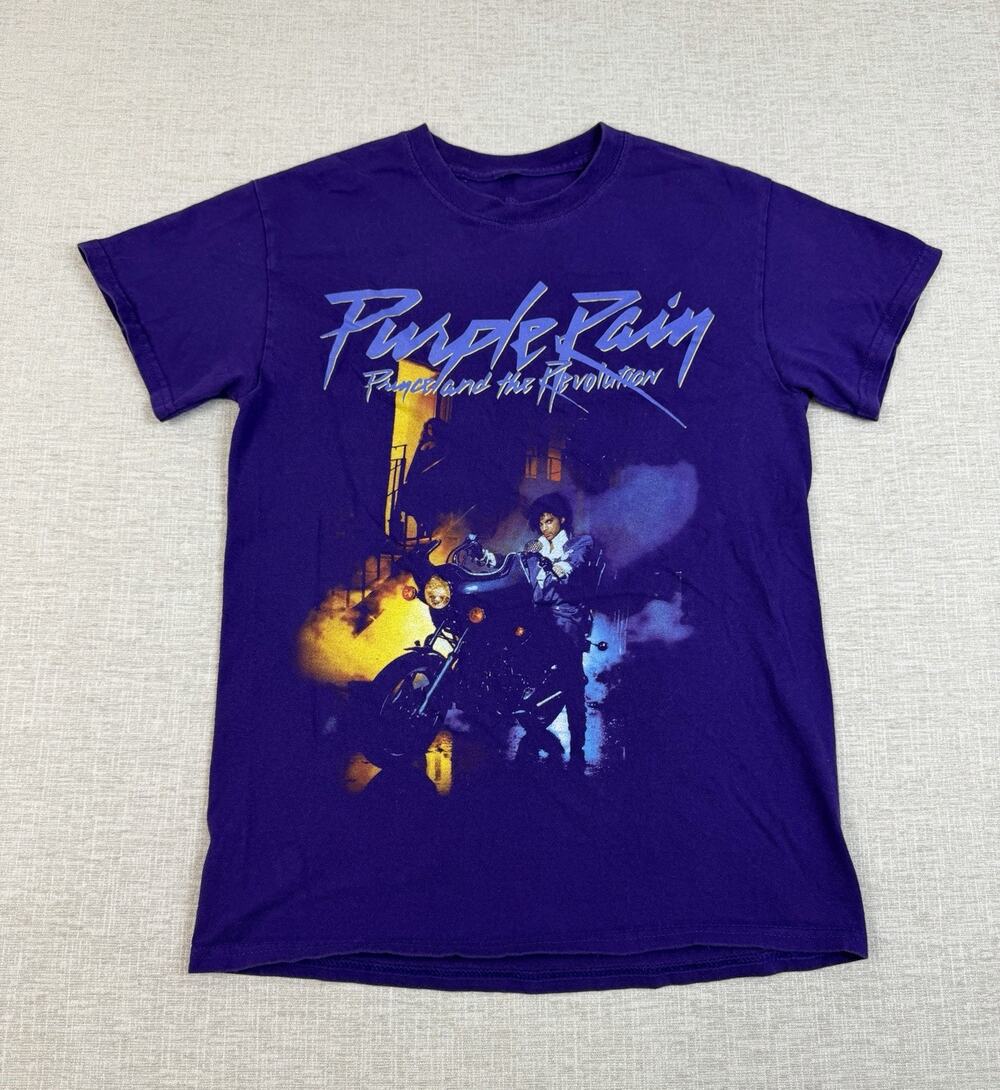 Prince Purple Rain Prince and the Revolution Graphic T Shirt Purple Small